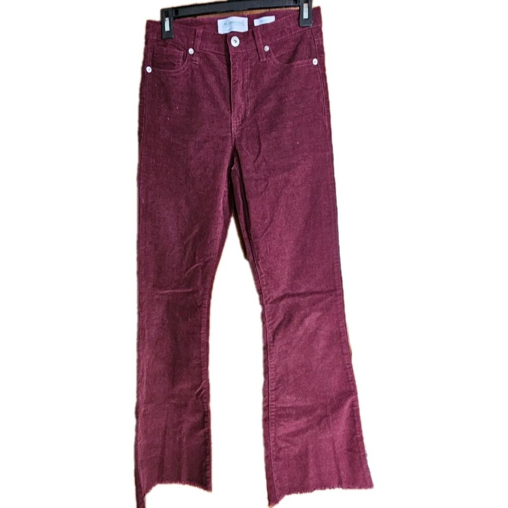 RE Generation Burgundy Flare Corduroy Pants 3/26 | High Waisted Boho‎ Retro 70s